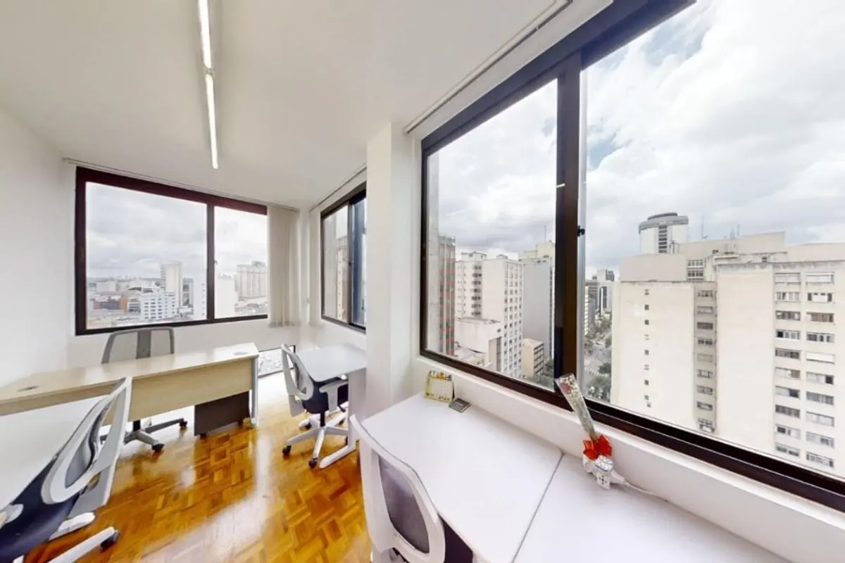 Area comum do Esquina Coworking em Curitiba